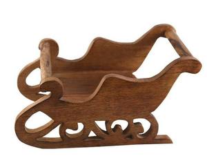 Hot Selling Customized Handmade Fancy <b>Christmas</b> <b>Table</b> Decorative <b>Gifts</b> Items Wooden Santa Cart with Metal Theme Wholesale Price - Product Image 6