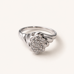 Vintage Floral Cluster <b>Ring</b> for Kids Resizable Stainless <b>Steel</b> & Alloy Gemstone <b>Ring</b> - Product Image 5