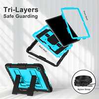 Coque robuste en silicone pour tablette PC, support intégré robuste pour Samsung Galaxy Tab A11 Plus A9 Plus 11 pouces