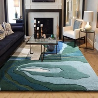 Tapis tufté à la main de haute qualité pour la décoration de la maison 8x10 et 9x12 tapis floraux brodés pour le salon pile coupée antidérapant lavable