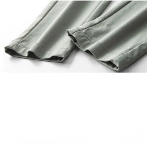 2023 primavera estate pantaloni da uomo stile coreano classici pantaloni Casual Slim Fit elasticizzati in vita metà anteriore tessuto nero <span class=keywords><strong>grigio</strong></span> - Product Image 6