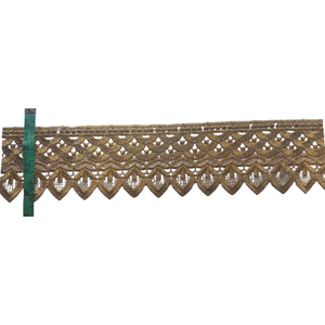 Rideaux en dentelle ondulée en forme de U en maille dorée crochetée KVR 2026 pour la décoration de la maison, utilisés sur les chaussures, les vêtements, les sacs - Product Image 1