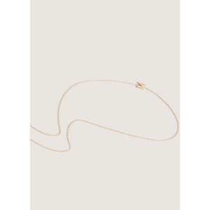 Collier asymétrique avec initiale plaqué rhodium or 14K/18K or rose vintage/tendance orné de zircon, diamant et perle pour fiançailles - Product Image 4