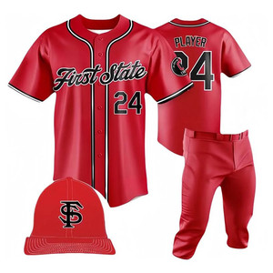 Uniformes de Béisbol Hechos con Material 100% Poliéster QST, Nuevo Modelo de Alta Calidad, Uniformes Personalizados con Nombre para Jugadores de Béisbol y Sóftbol - Product Image 3