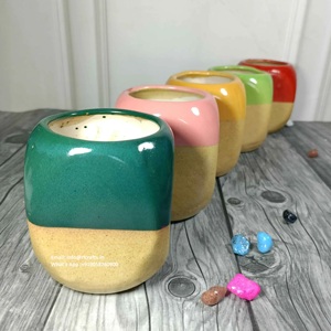 Mini pot de fleurs en céramique pour plantes succulentes petit vase décoratif de table - Product Image 2