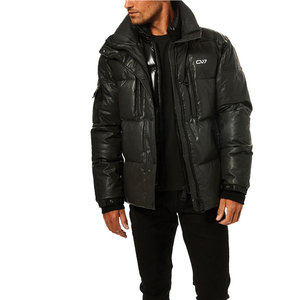 Chaqueta acolchada para hombre con cuello levantado estampado hecho a medida de último diseño de moda, chaquetas acolchadas 2025 - Product Image 3