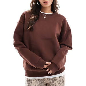 Sudaderas de Mujer 100% Algodón, Ligeras, de Secado Rápido, Cuello Redondo, Estilo Urbano, Logotipo Personalizado, Hombros Caídos, Servicio OEM - Product Image 5