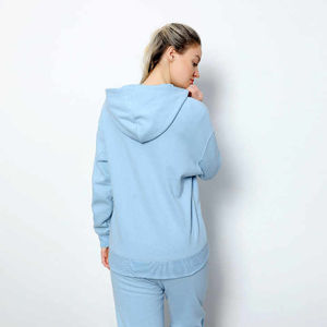 ชุดวอร์มฮู้ดดี้โอเวอร์ไซส์สำหรับผู้หญิง ผ้าหนา ใส่ได้ในฤดูหนาว สไตล์สตรีทแวร์ ออกกำลังกาย หรือใส่ลำลอง - Product Image 3