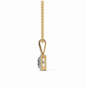 Colgante de Oro con Diamantes 0.684 Quilates 23 Diamantes Oro Amarillo, Rosa y Blanco de 9k, 14k, 18k Joyería Fina Auténtica Collar Minimalista con Dije - Product Image 2