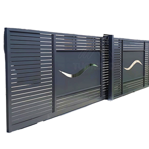 Portes principales en aluminium électriques ou solaires automatisées par porte extérieure de barrière en métal - Product Image 1