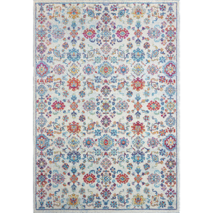 Alfombra Clásica Vintage de Color Marfil Multicolor 7660 Set Netline Home 80x150cm - Product Image 3