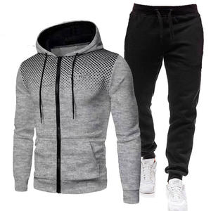 ชุดออกกำลังกาย2ชิ้น,ชุดวอร์มมีฮู้ดสำหรับผู้ชายพร้อมโลโก้ฉลากส่วนตัวชุดกีฬาสำหรับวิ่งจ๊อกกิ้ง - Product Image 1