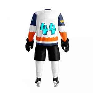Uniforme de hockey personnalisé pour équipe, fabriqué en tissu en maille de polyester flexible, couleur vive, impression durable et toucher doux et lisse - Product Image 3