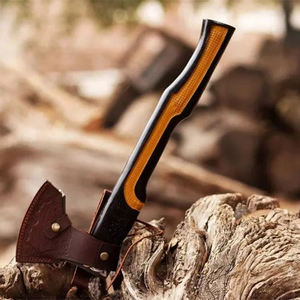Hacha Tomahawk Artesanal de Acero Industrial con Alto Contenido de Carbono, Multiusos, para Camping, Supervivencia al Aire Libre, Mango de Madera de Palisandro, Cuero, 1.5 kg - Product Image 5