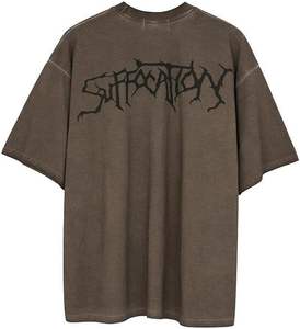 Vente en gros, logo de votre marque personnalisé, t-shirt 100% coton blanc pour hommes, t-shirt délavé à l'acide, t-shirts unis décontractés pour hommes - Product Image 4