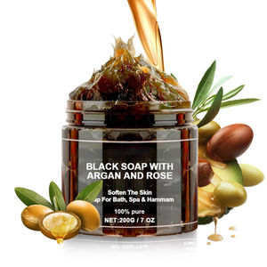 Jabón Negro Marroquí con Aceite de Oliva y Aceite de Argán - Jabón Beldi Exfoliante Natural para una Limpieza Profunda y Cuidado de la Piel de Alta Calidad - Product Image 1