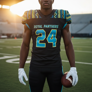 Uniformes de Fútbol Americano de Manga Corta, Transpirables, Antibacterianos, de Secado Rápido, Personalizables OEM, Tallas Grandes, con Logotipo Personalizado Impreso - Product Image 5