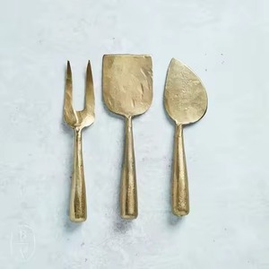 Ensemble de 3 couteaux à fromage en acier inoxydable de qualité supérieure, accessoires pour planche à fromage, couteau à tartiner le fromage, noir - Product Image 2