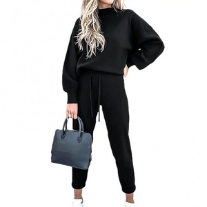 Autumn Winter Trendy <b>Women's</b> Eco-Friendly Plush Warm Tracksuit Long Sleeve Blouse Top & <b>Pants</b> Outfit - Product Image 2