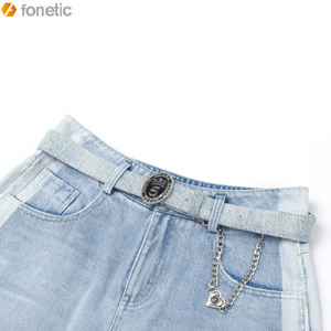 2022 femmes décontracté coton Shorts haute qualité respirant léger court longueur Denim en couleur bleue dernière conception - Product Image 3