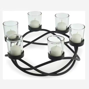 Support votif de conception unique pour la maison décoratif couleur or luxe rond bougeoirs votifs faits à la main en vrac disponibles ici - Product Image 3