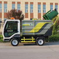 Véhicule de collecte des déchets électrique automatique Baiyi BY-L35 avec moteur et boîte de vitesses 4x2, charge utile de 1500 kg, compacteur à vendre