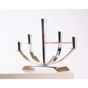 Best Selling Silverware Oval Candelabra Candle Stand <b>Christmas</b> Home Decorative Iron Centrepiece for Table Available at Low Price - Product Image 5