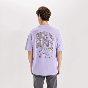 Gran oferta 100% algodón de alta calidad para hombre, camiseta en blanco personalizada, patrón sólido, estampado en relieve, manga corta - Product Image 3