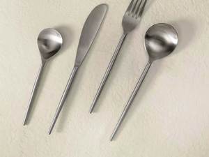 Awesome Design Stainless Steel Cutlery Set Modern Minimalist Style Silver Color Eco-Friendly Multifunction for Dining Party - Product Image 6