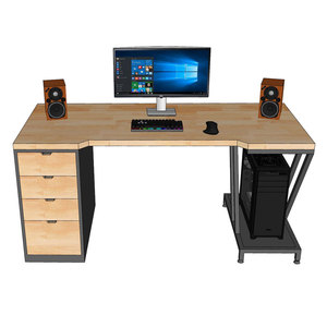 โต๊ะเกมมิ่ง GD68064 พร้อมชั้นวาง CPU ขนาด 160x70 ซม. ผิวหน้าคาร์บอนและ MDF พร้อมไฟ LED วัสดุไม้ โลหะ และพลาสติก สำหรับใช้งานกับคอมพิวเตอร์สำนักงาน - Product Image 3