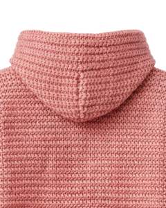 Customized Womens Blush Pink Knitted Sweater <b>Hoodie</b> Long Pullover Warm Winter Chunky Crochet Top With <b>Cowl</b> <b>Neck</b> And Front Pocket - Product Image 6