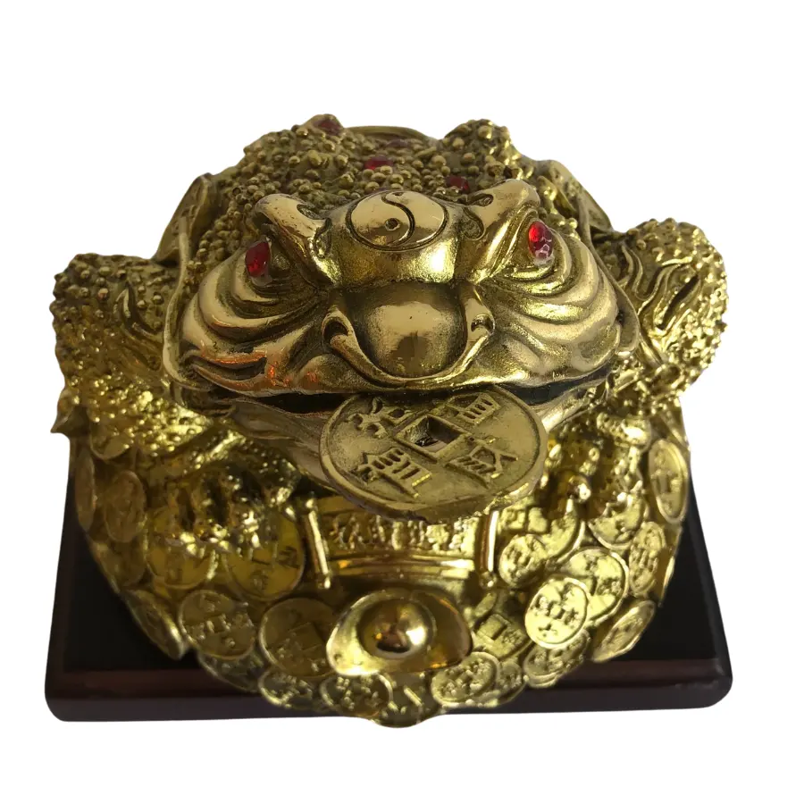 Металлические изделия из латуни, статуя Золотой лягушки, бизнес-подарок, топ продаж, чистая медь, счастливый смысл, офисное украшение для дома, сделано во Вьетнаме