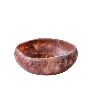 Meilleur bol en résine de grande taille de créateur Bon design Forme ronde faite à la main Soupe de riz Dessert et chocolat Bols de service - Product Image 1