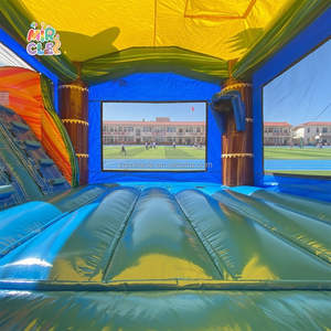 Château Gonflable Commercial Bouncer Slide Combo Thème Palmier Tropical Bouncy Castle <span class=keywords><strong>avec</strong></span> Toboggan PVC - Product Image 5