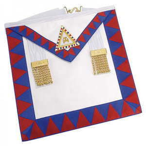 ผ้ากันเปื้อน Mason Maroon Maroon Masonic roal Arch ผ้ากันเปื้อนปักลาย roal Arch masons - Product Image 6