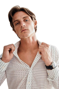 Camicia da uomo in cotone 100% 3D digitale stampata micro geometrica modello astratto seguendo il Made in Italy tradizione vintage - Product Image 4