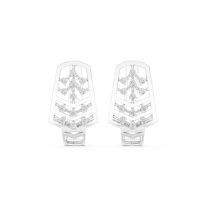 Natural Diamond Hoop Earrings Women Luxury Fine Jewelry Round Cut Diamond <b>Huggie</b> Bali Earrings Gift - Product Image 2