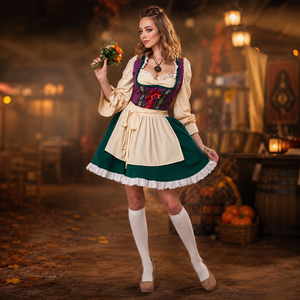 Disfraz de Hombre para Oktoberfest, Estilo Bávaro, Dirndl, <span class=keywords><strong>Heidi</strong></span>, Gretchen, Poliéster, Medieval y Renacentista, Huayi - Product Image 1