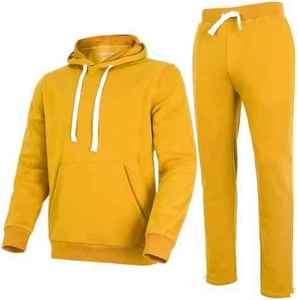 Jogger à capuche vierge avec logo personnalisé ensemble uni nouvelle mode pour couples vêtements de sport survêtement à capuche ensemble - Product Image 1