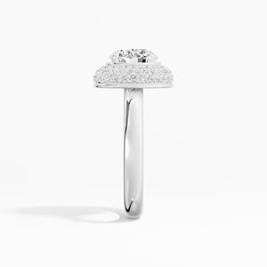 Wholesale IGI Certified Lab Grown <b>Rhodium</b> Plated White Gold Elegant Bridal Wedding Anniversary Diamond Halo Engagement <b>Ring</b> 2.04 - Product Image 4