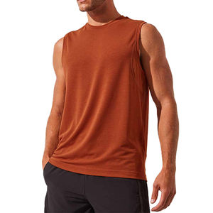 Débardeurs de fitness pour hommes respirants, meilleures ventes, pour la musculation, décontractés, en coton côtelé, tricot élastique, respirant, débardeur de sport - Product Image 1