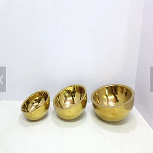 Handmade Kitchenware Stainless Steel Metal <b>Large</b> Round Serving <b>Bowl</b> With Hammered Design Silver for <b>Salad</b> Mixing <b>Bowl</b> - Product Image 5