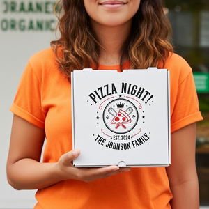 Caja de pizza de papel Kraft personalizada de lujo para restaurantes, cafeterías y catering con diseño ecológico, Impresión de logotipo seguro para microondas - Product Image 3