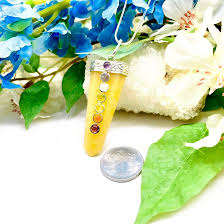 Pendentif crayon Aventurine Chakra le plus vendu Pierre semi-précieuse jaune naturelle de qualité incroyable pour la guérison et les cadeaux - Product Image 5