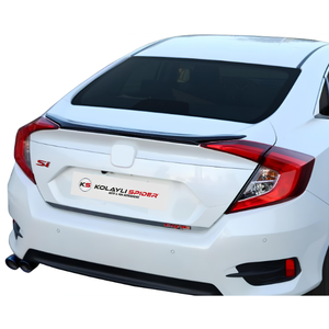 Honda Civic 2016-2021 FRP ชุดตกแต่งลำตัวสปอยเลอร์-ชุดปีกท้ายรถสำหรับ Honda Civic Gen 10th รถเก๋ง FC5 2016-2021 - Product Image 2