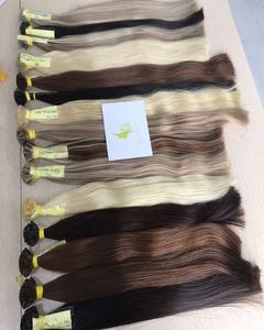 Extension de cheveux vierges vietnamiens Remy à cuticules alignés kératine FlatTips Prebonded Straight Wave Curly Style Hair Bamboo Hair - Product Image 3