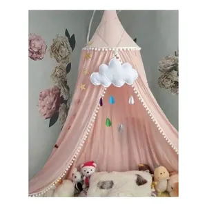 Палатка детская персиковая с вышивкой