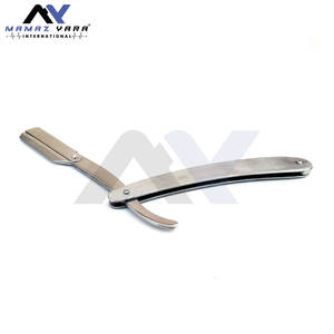 <b>Silver</b> Barber Straight Shaving Razors Swing Lock Professional Folding Straight Razor Grooming Fully Customized Barber Razors - Product Image 5