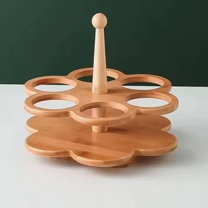 Wooden Egg Rack With Elegant Lines And Handmade Craft Suitable For Classic Farmhouse Style Homes - Product Image 1