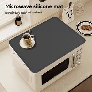 Custom <b>Silicone</b> Microwave Oven Dustproof <b>Mat</b>-Oil/Water-Proof Wear-Resistant Modern Design for Refrigerator Coffee Machine Tops - Product Image 3